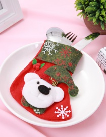 Fashion Red Bear Shape Decorated Christmas Sock