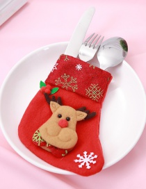 Fashion Red Deer Pattern Decorated Christmas Sock