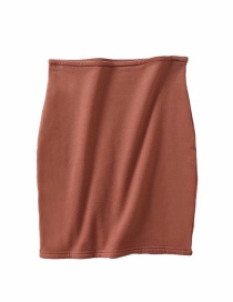 Fashion Dark Red Pure Color Decorated Skirt