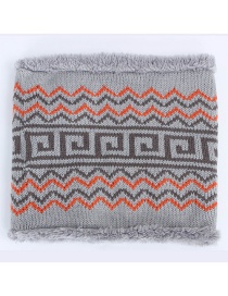 Fashion Gray Color Matching Decorated Scarf
