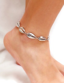 Fashion Silver Color Shell Shape Decorated Anklet