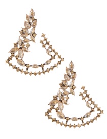 Fashion Champagne Pure Color Decorated Earrings