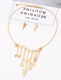 Fashion Gold Color Tassel Decorated Pure Color Jewelry Sets