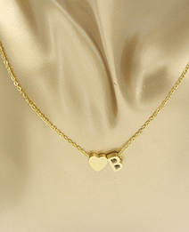 Simple Gold Color Letter B&heart Shape Decorated Necklace