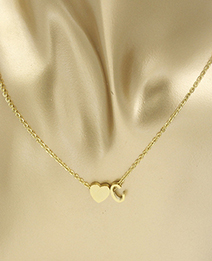 Simple Gold Color Letter C&heart Shape Decorated Necklace