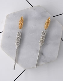 Fashion Gold Color Color Matching Decorated Earrings