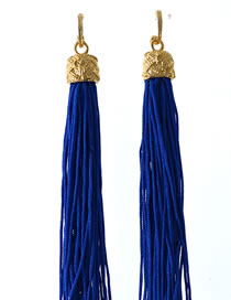 Fashion Sapphire Blue Pure Color Decorated Earrings