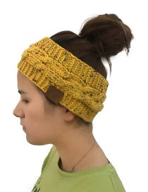 Fashion Yellow Hemp Flowers Shape Design Knitted Hat