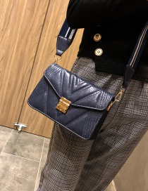 Fashion Blue Stripe Pattern Decorated Bag