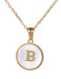 Fashion Gold Color Letter B Shape Decorated Necklace