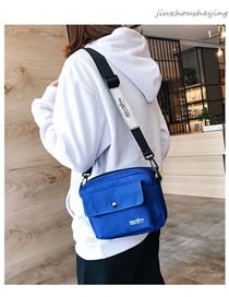 Fashion Blue Pure Color Design Square Shape Bag