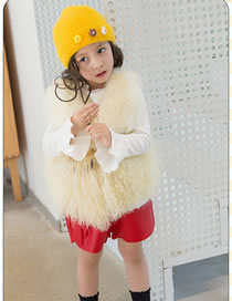 Fashion Yellow Tail Shape Design Pure Color Child Hat