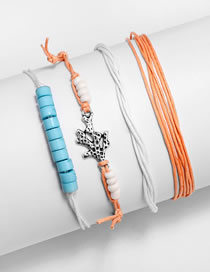Fashion Multi-color Beads Decorated Multi-layer Bracelet