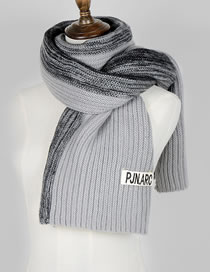Fashion Gray Letter Pattern Decorated Thicken Scarf
