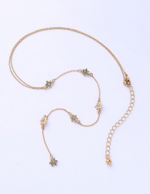 Fashion Gray Star Shape Decorated Long Necklace