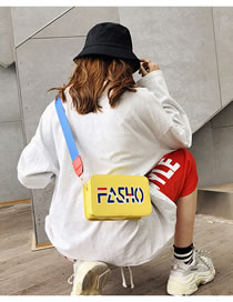 Fashion Yellow Letter Pattern Design Leisure Shoulder Bag