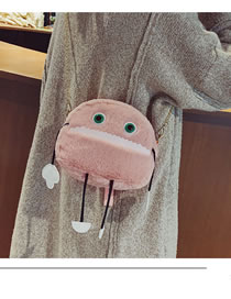 Fashion Pink Cartoon Robot Shape Design Bag