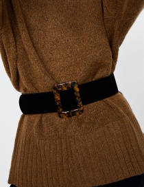 Fashion Black Square Shape Decorated Belt