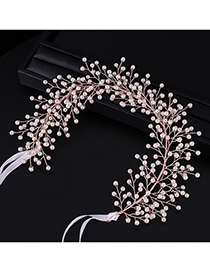 Fashion Rose Gold Full Pearl Decorated Hair Accessories