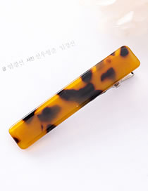 Fashion Yellow Square Shape Decorated Hair Clip