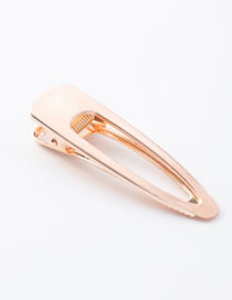 Fashion Rose Gold Pure Color Decorated Hair Clip