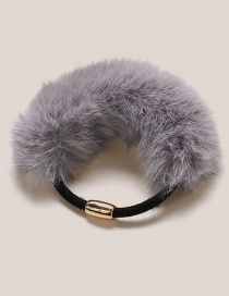Fashion Gray Pure Color Decorated Hairband