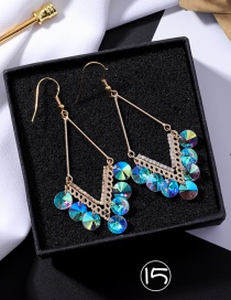 Simple Multi-color Diamond&pearl Decorated Earrings