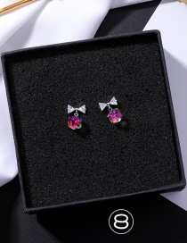 Fashion Multi-color Bowknot Shape Decorated Earrings