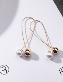 Fashion Gold Color Ball Shape Decorated Earrings