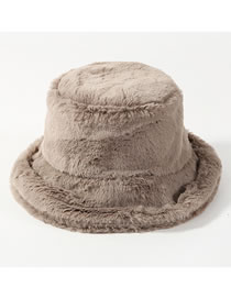 Fashion Khaki Pure Color Decorated Thickened Hat