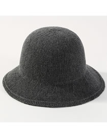 Fashion Dark Gray Pure Color Design Leisure Fisherman Hat
