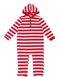 Fashion Red+white Stripe Pattern Design Household Clothes For Child