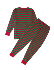 Fashion Red+green Stripe Pattern Design Household Clothes For Father