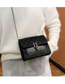 Fashion Black Grid Pattern Design Square Shape Bag