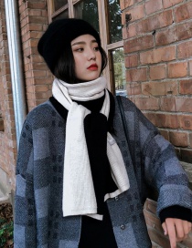 Fashion Black+white Color-matching Decorated Scarf