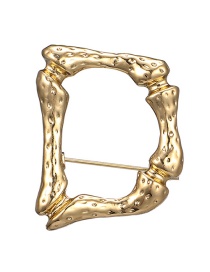 Fashion Gold Color D Letter Shape Decorated Brooch