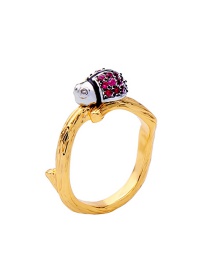 Fashion Gold Color Ladybug Shape Decorated Ring