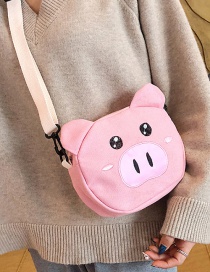 Fashion Pink Pig Pattern Decorated Shoulder Bag