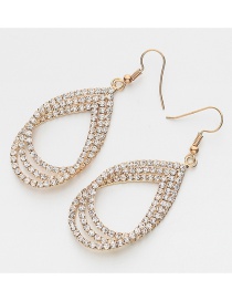 Fashion Gold Color Waterdrop Shape Design Simple Earrings