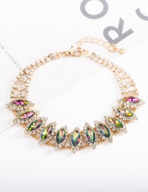 Fashion Multi-color Oval Shape Diamond Decorated Bracelet