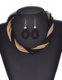 Fashion Black Multi-layer Design Simple Jewelry Sets