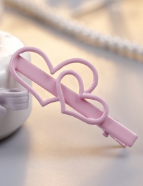 Lovely Pink Heart Shape Design Pure Color Child Hairpin