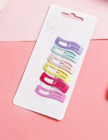 Lovely Muti-color Square Shape Design Color Matching Hairpin(6pcs)