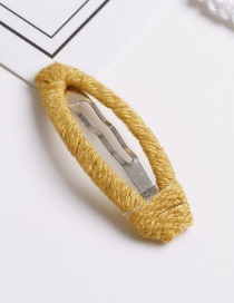 Lovely Yellow Pure Color Design Simple Hair Clip