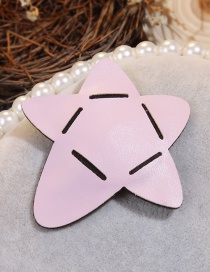Lovely Pink Pure Color Design Star Shape Hairpin(large)