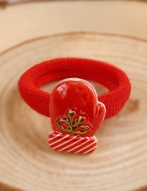 Lovely Red Christmas Gloves Decorated Hair Band(1pc)