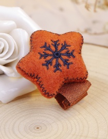 Lovely Brown Snowflake Pattern Decorated Hair Clip