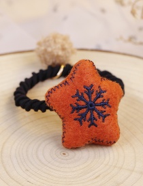 Lovely Brown Snowflake Pattern Decorated Hair Band