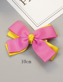 Fashion Pink+yellow Bowknot Shape Decorated Hair Clip