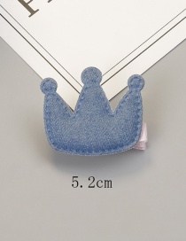 Fashion Blue Crown Shape Decorated Hair Clip